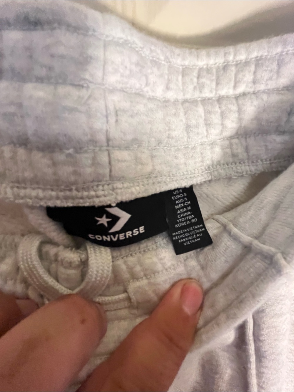Converse Light Gray Sweatpants with Red Logo Star small - Picture 4 of 4